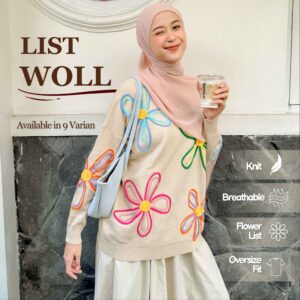 Blouse Knit List Woll iLTs — Atasan Wanita Bahan Rajut Premium · Hangat Stylish All Day · All Size