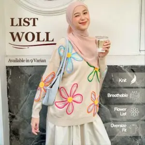 Blouse Knit List Woll iLTs — Atasan Wanita Bahan Rajut Premium · Hangat Stylish All Day · All Size