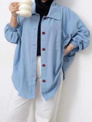 Kemeja Suki iLTs — Kemeja Lengan Balon Wanita Bahan Linen · Korean Style Elegan · All Size