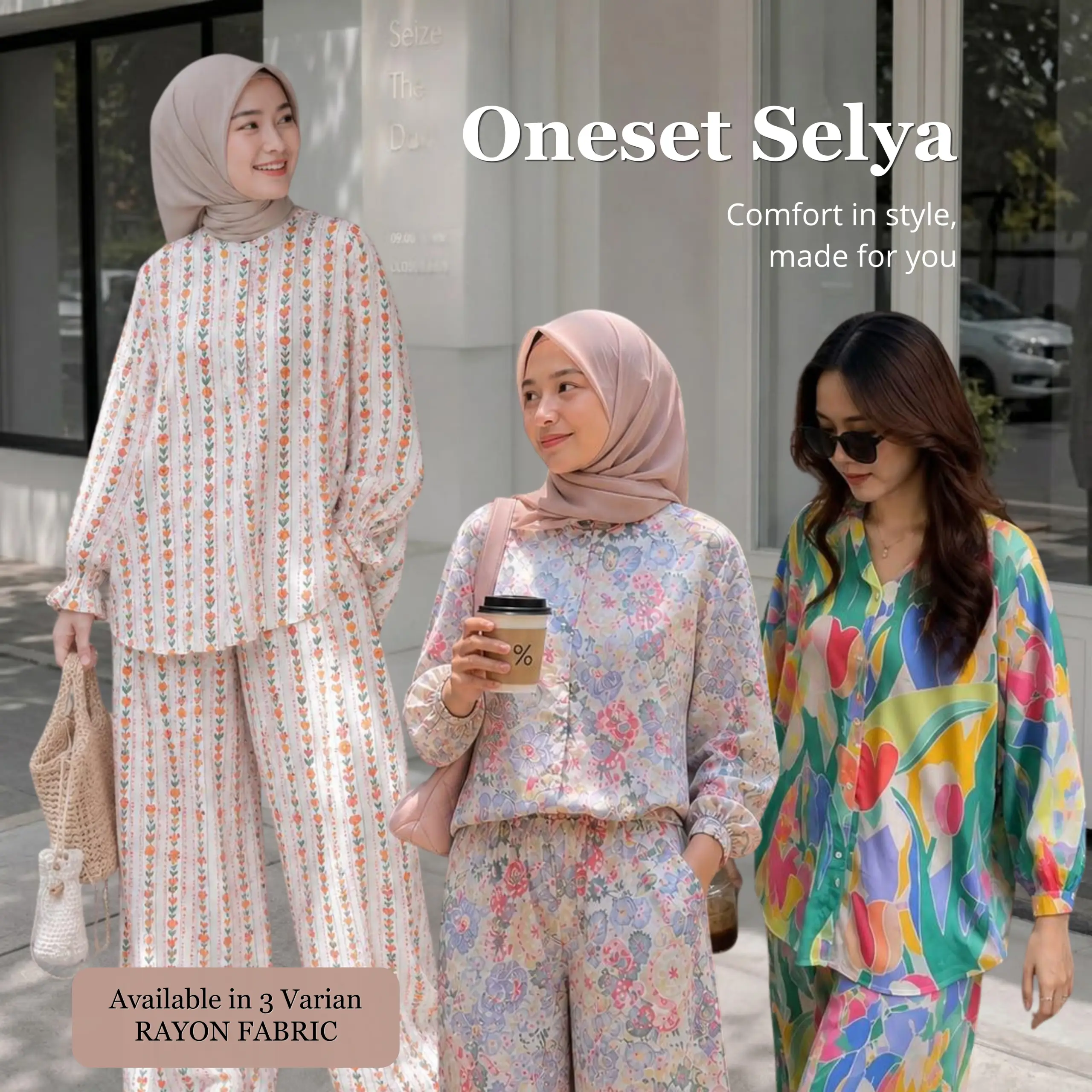 Oneset Selya iLTs - Oneset Wanita Terbaru Motif dengan Bahan Rayon untuk Gaya Kekinian