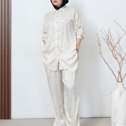 Oneset Wanita Selya Terbaru Motif Stripe dengan Bahan Rayon untuk Gaya Kekinian