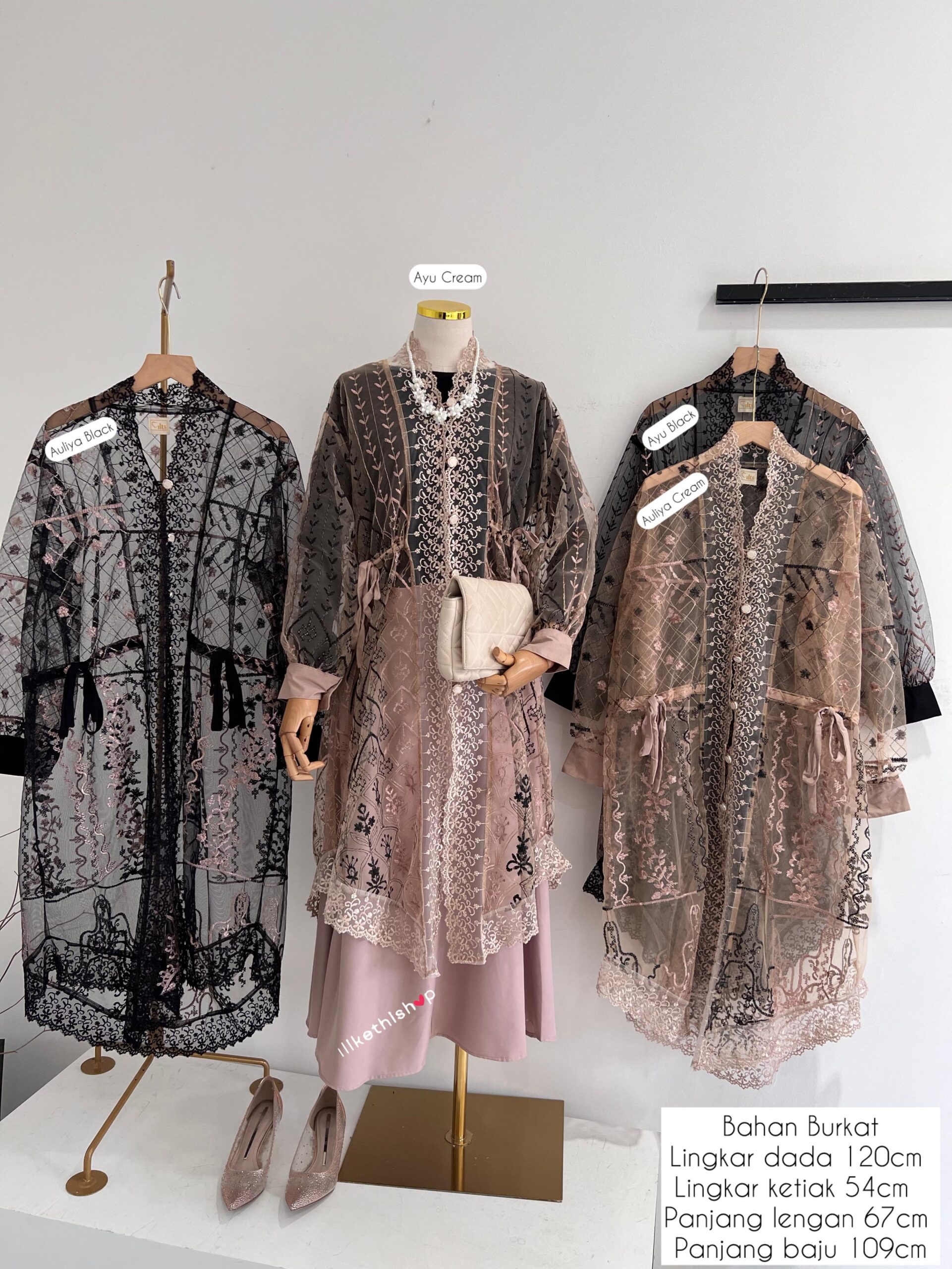 Tunik Outer Brukat Larasati Kancing Kekinian untuk Tampilan Cantik Dan Elegan