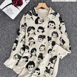 Kemeja Wanita Korean Style Pinka dengan Bahan Linen untuk Tampilan lebih Menarik