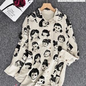 Kemeja Wanita Korean Style Pinka dengan Bahan Linen untuk Tampilan lebih Menarik