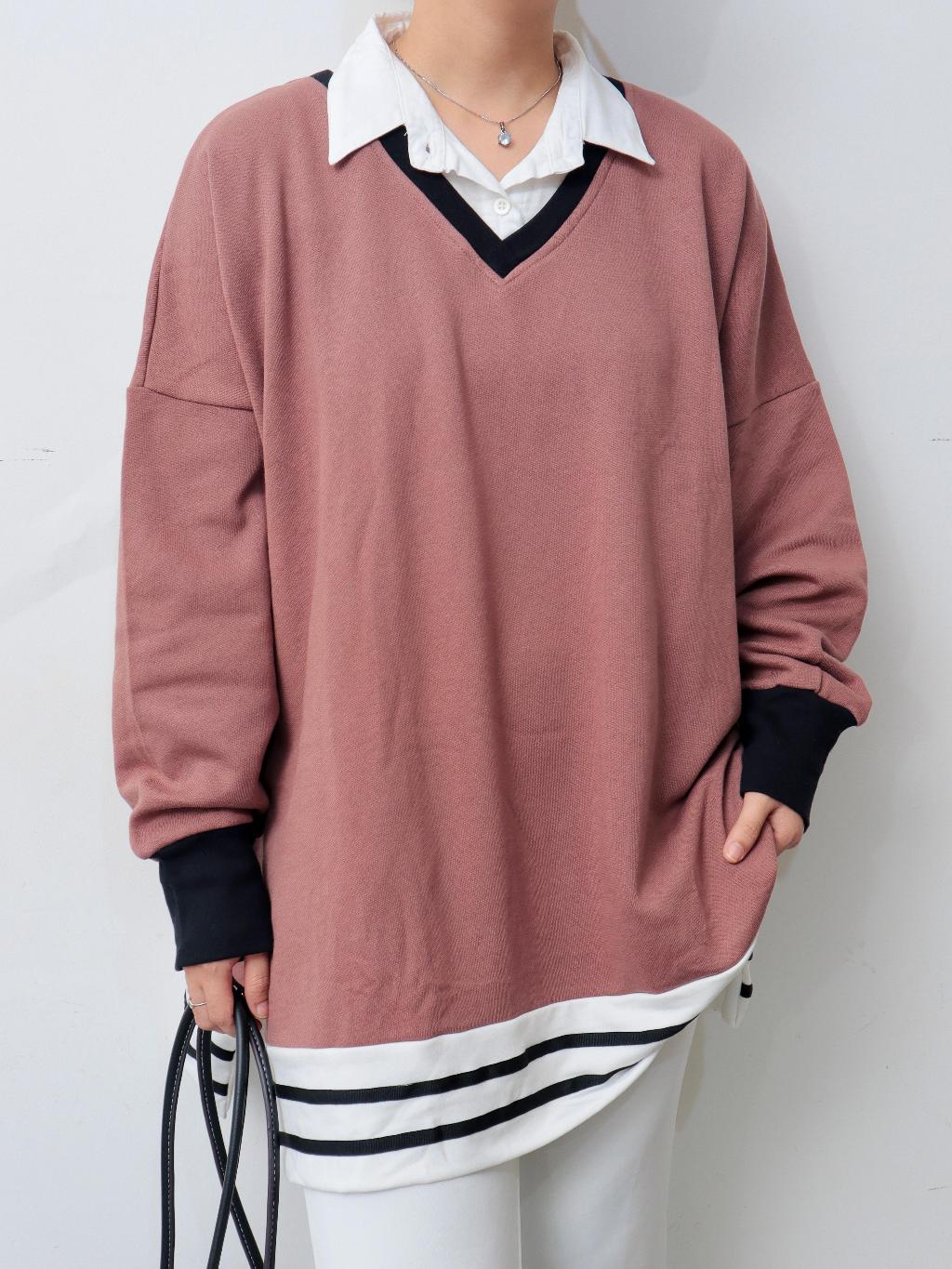 Blouse Wanita Elegant Hanami Bahan Fleece Kombi Katun Terbaru - Gambar 5