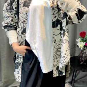 Kemeja Wanita Korean Style Pinka Eira dengan Bahan Linen untuk Tampilan lebih Menarik