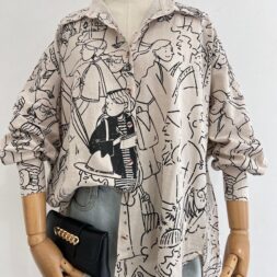 Kemeja Wanita Korean Style Pinka dengan Bahan Linen untuk Tampilan  lebih Menarik