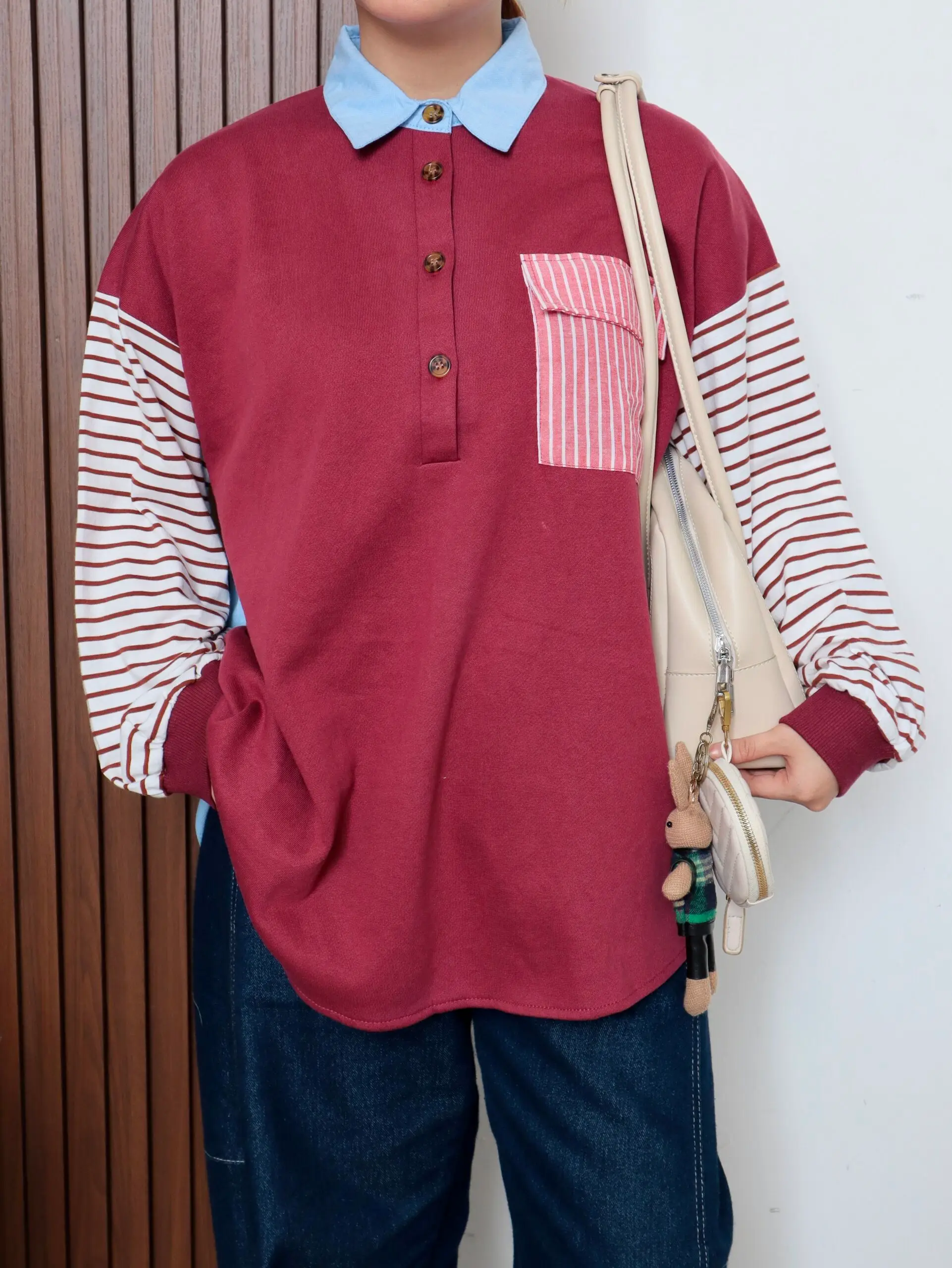 Blouse Luvy iLTs — Atasan Wanita Bahan Fleece Hangat Lembut · Casual Stylish · All Size