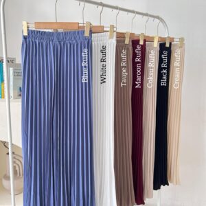 Celana Panjang Wanita Plisket Rufle Terbaru untuk Gaya Fashionable