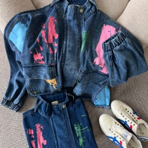 Jaket Jasvira iLTs — Jaket Jeans Crop Wanita Chic · Bahan Denim Adem · All Size