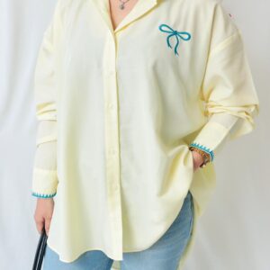 Kemeja Wanita Seffi Polos Korean Style dengan Bahan Katun untuk Tampilan yang Trendi