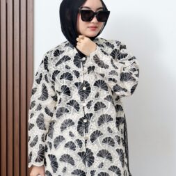 Pakaian Atasan Kemeja Wanita Ayumi Brukat Dengan Desain Casual Kekinian