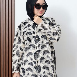 Pakaian Atasan Kemeja Wanita Ayumi Brukat Dengan Desain Casual Kekinian