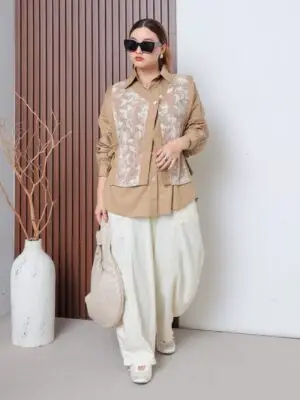 Atasan Kemeja Vest Prepy Bordir untuk Tampilan Stylish Terbaru
