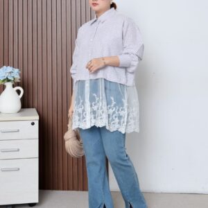 Atasan Bomi iLTs — Layered Shirt Wanita Pastel Bahan Katun · Soft Korean Style · All Size