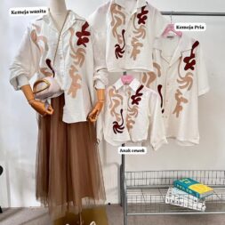 Kara Series Family - Family Set Couple Lebaran 2026 dengan Bahan Nylon Linen untuk Tampilan Kekinian