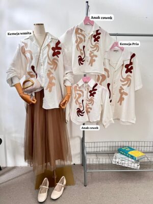Kara Series Family - Family Set Couple Lebaran 2026 dengan Bahan Nylon Linen untuk Tampilan Kekinian