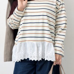 Blouse Nara Lace iLTs — Atasan Wanita Renda Elegan Oversize · Bahan Kaos x Lace · All Size