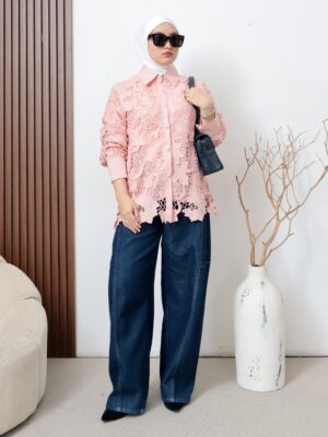 Atasan Kemeja Wanita Nasha Brukat untuk Tampilan Stylish Terbaru