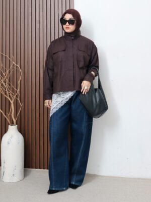 Kemeja Aura HighNeck style trendy