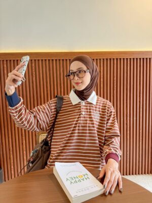 ￼Blouse Orvina iLTs - Atasan Stripe Wanita Bahan Babyterry Stylish All Size