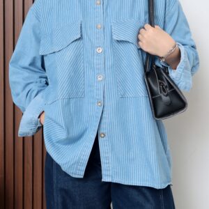 Kemeja Wanita Korean Style Gresia dengan Bahan Jeans untuk Gaya Modis Terbaru