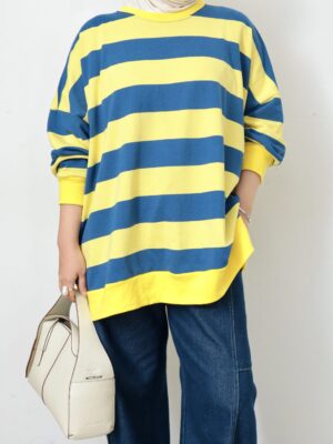 Blouse Stripe Rugby iLTs — Atasan Stripe Wanita Bahan Kaos Knit · Mix Match Mudah · All Size