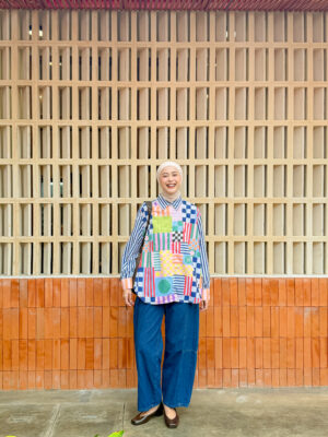 Kemaja Mosa Shirt iLTs - Atasan Wanita Oversize Motif Premium Engineered Print