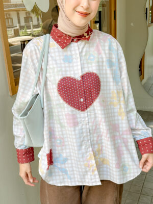 Merry Shirt iLTs - Kemeja Oversize Wanita Adem Anti Kusut Motif Eksklusif