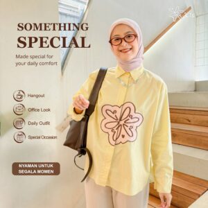Kemeja Something Special iLTs — Kemeja Oversize Wanita Motif Bunga Terbaru All Size