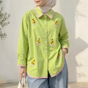Kemeja Alenia iLTs — Atasan Kemeja Wanita Cotton Premium Adem Casual Harian All Size