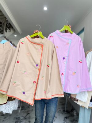 Janggan Fruity Top iLTs — Atasan Wanita  Bordir Buah Model Ethnic Casual All Size